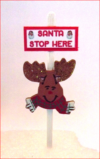 SANTA STOP HERE SIGN 9